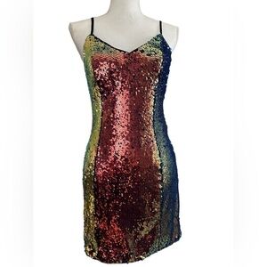 Forever 21 multi colored sequin dress size Medium new with tags